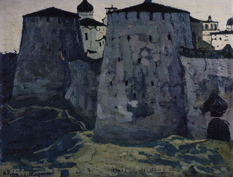 Изборск. Башни. Городские стены Изборска.1903г.